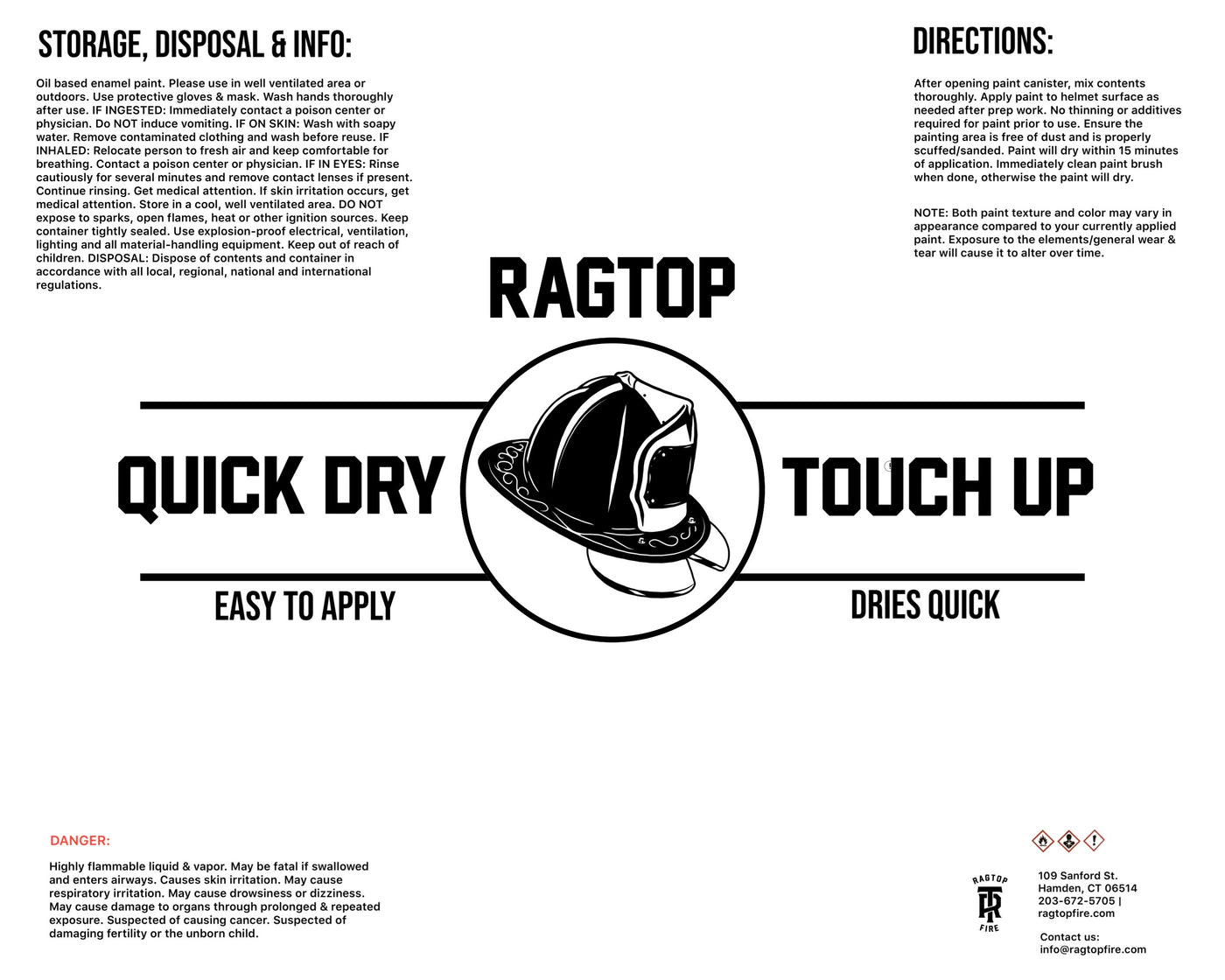 Fire Helmet Touch-Up Kit